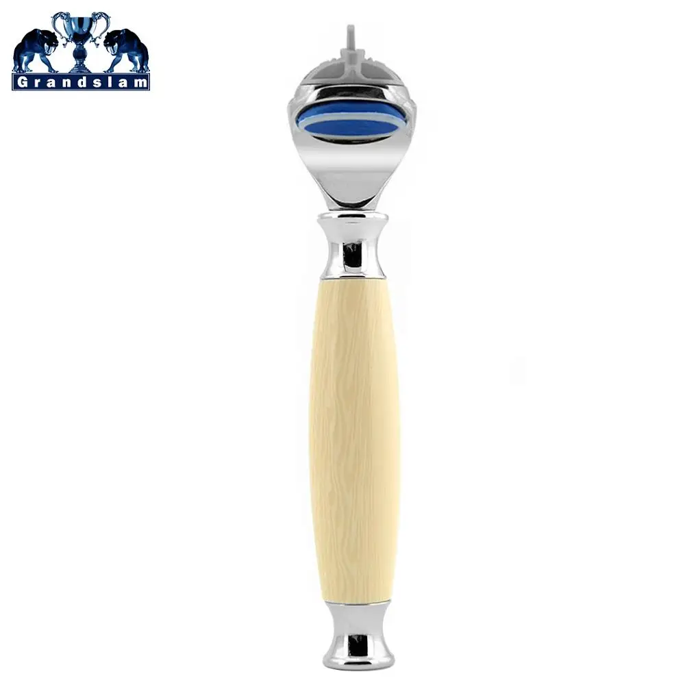 No.2 Resin Handle Grandslam Для мужчин бритья Безопасная бритва картридж бритвы 5 Слои держатель для лезвий ручка с F5 бритва головка разъема - Цвет: No.2 Resin Handle