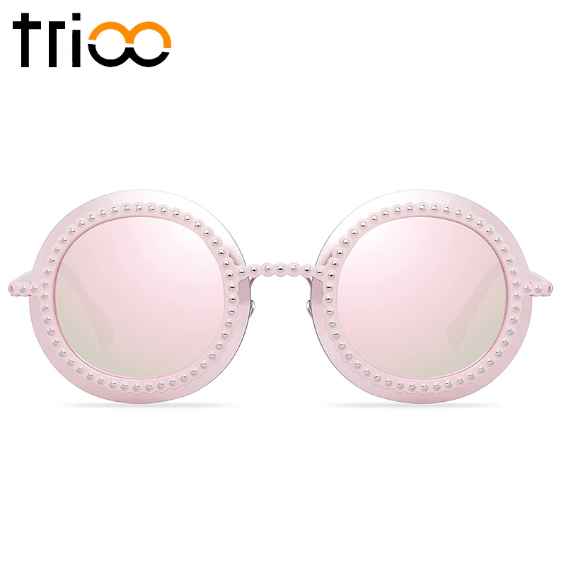 Очки солнцезащитные TRIOO женские круглые модные роскошные солнечные очки с