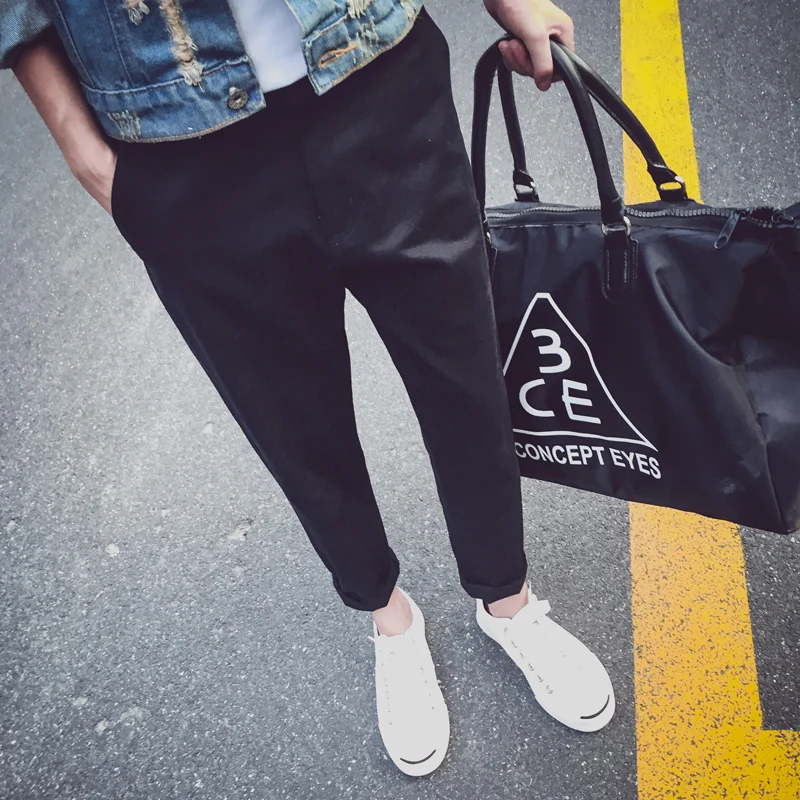 Девять мужчин осень брюки ноги 9 Метросексуал свободные все матч Харен Чао Корейских Студентов|pants pants|men