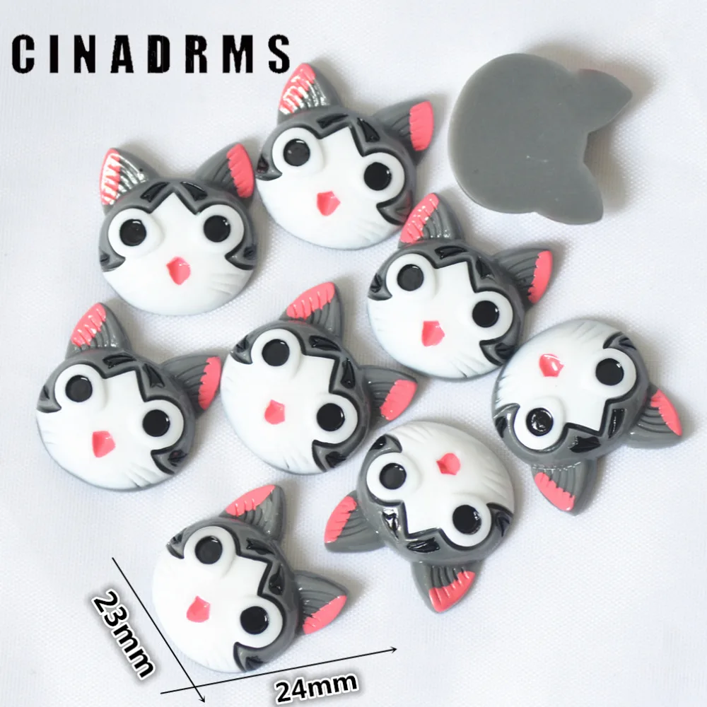 

24x23mm Kawaii Japanese Cartoon Cat resin flatback cabochon scrapbooking miniatures