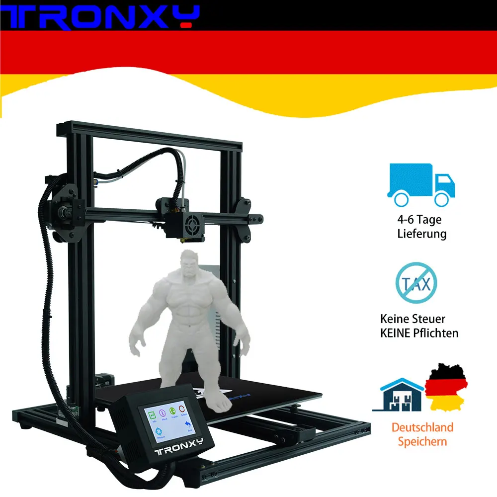 Новейший полностью металлический 3D-принтер Tronxy XY-3 быстрая сборка Магнитная Тепловая бумага 310*310 мм Горячая кровать 0,25 кг PLA нить в подарок