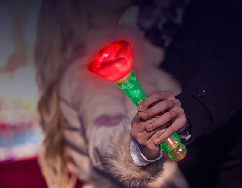 

Color change luminous rose valentine's day gifts led electronic luminous rose manufacturers direct sales