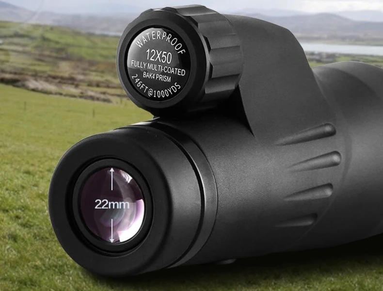 Профессиональный Монокуляр Eyeskey 12x50 HD телескоп мощный водонепроницаемый Монокуляр большой дальности для кемпинга концертный зум бинокль
