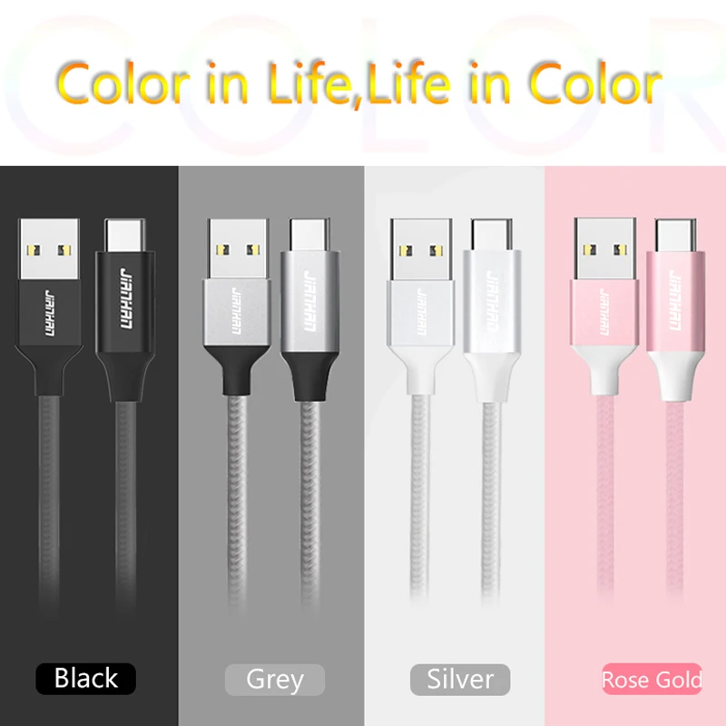 Реверсивный кабель USB C для быстрой зарядки типа C к USB 2,0, зарядное устройство для передачи данных, прочные кабели для huawei P10 LG G5 G6 Xiaomi 4c 5 One Plus