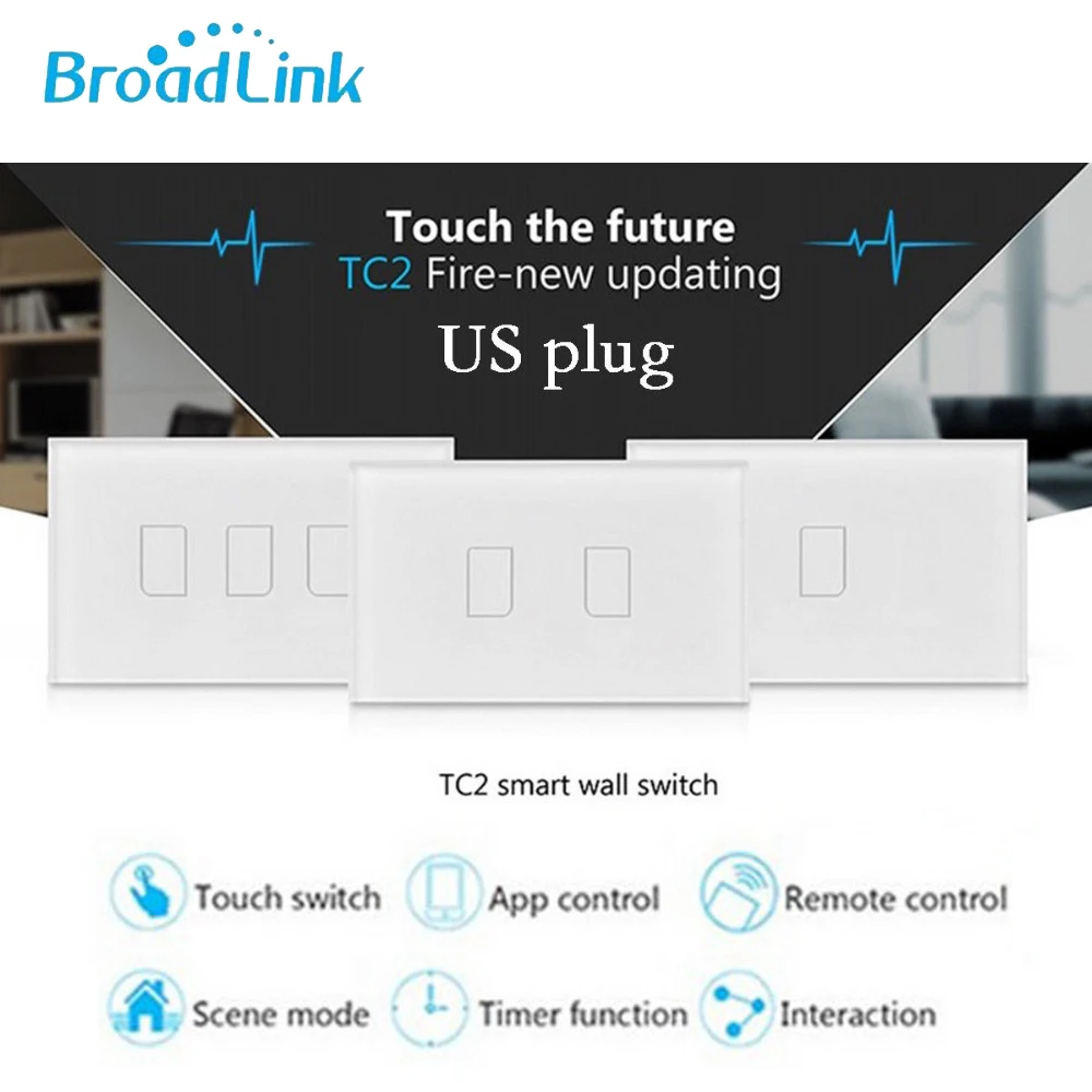 Broadlink TC2 WiFi переключатель IR + RF пульт дистанционного управления работает с Alexa Google