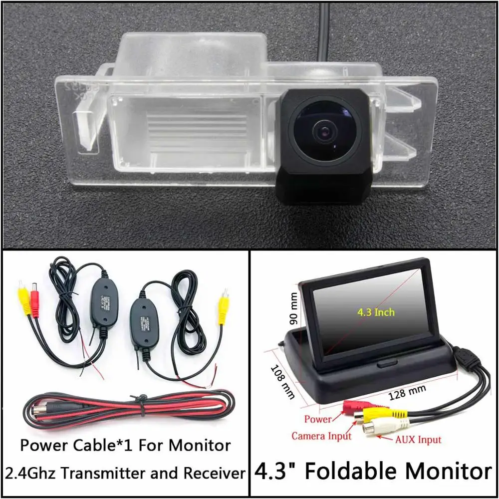 C Wireless 4.3inch F Full HD резервная камера заднего вида для Kia Optima II Sorento для hyundai Sonica NF 2004~ 2009 Автостоянка ЖК-зеркало монитор - Название цвета: C Wireless 4.3inch F