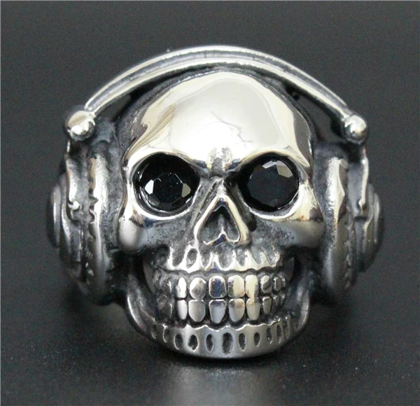 Мужское кольцо с черепами и глазами из нержавеющей стали 316L в стиле рок-н-ролл