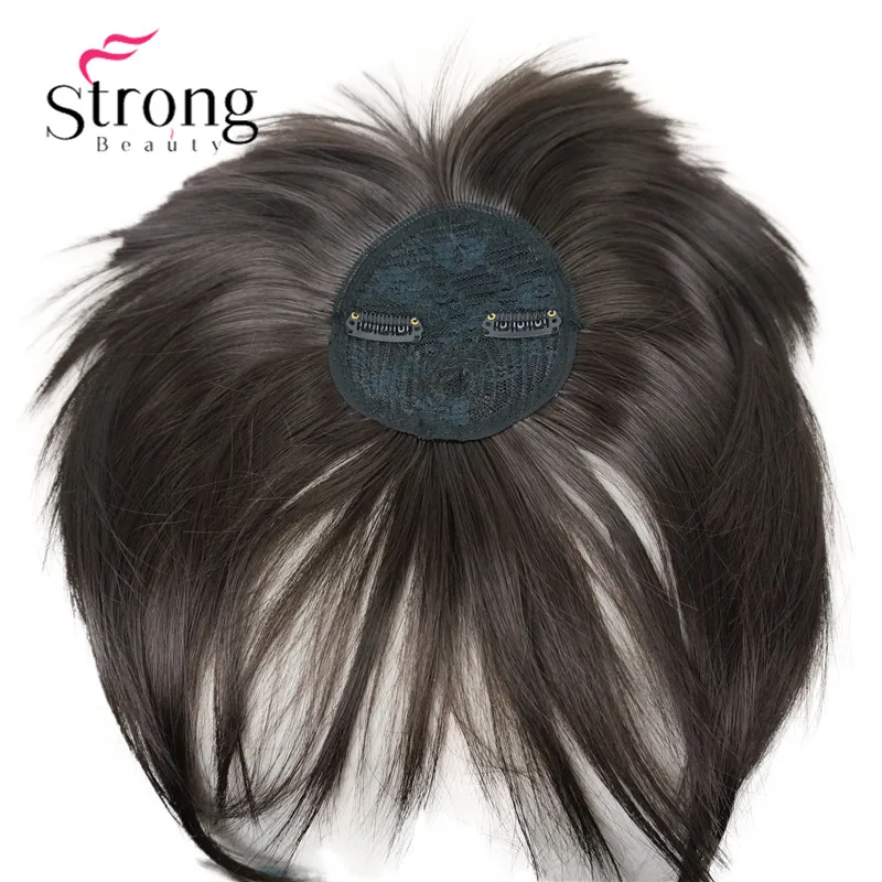 #4 StrongBeauty, синтетические волосы, тонкие, аккуратные, воздушные челки, на заколках, с бахромой, передние волосы, Висячие челки, волосы для наращивания, шт., цвет на выбор - Цвет: #4