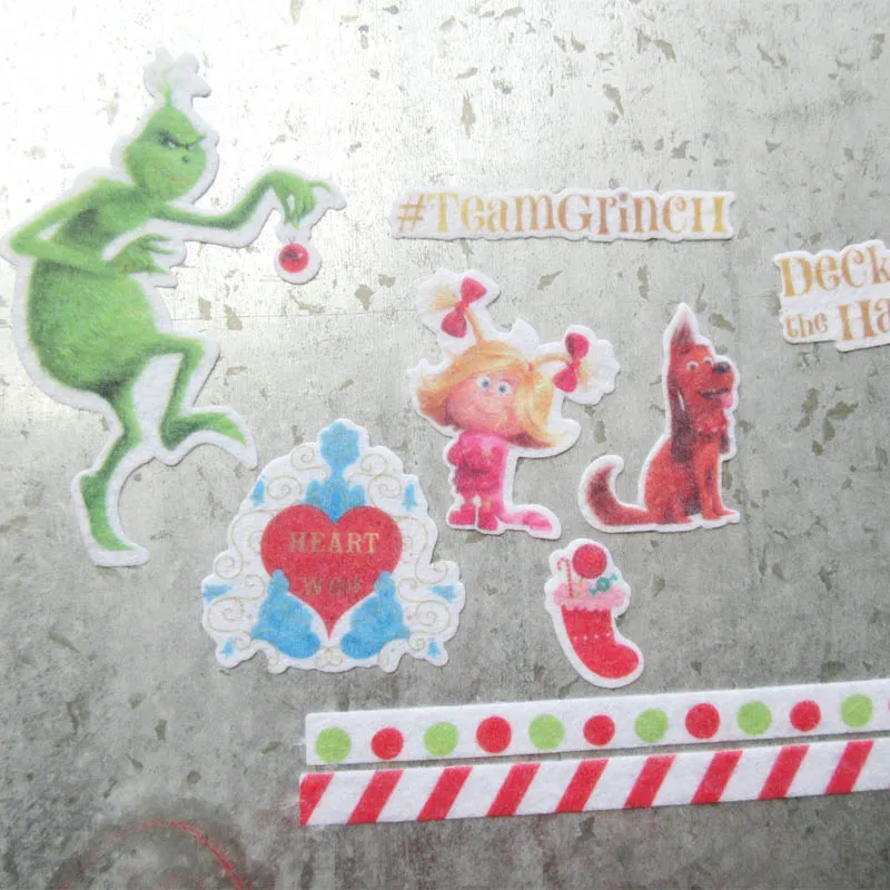 13pcs Cute dog/monkey/dog/deck halls Adhesive Paper Sticker festival sticker Decoration DIY Card Scrapbooking nonwoven Stickers | Дом и сад