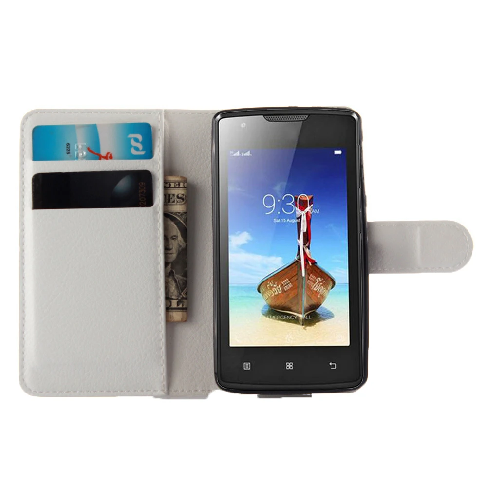 Роскошный чехол-кошелек из искусственной кожи с откидной крышкой для Lenovo A1000 A2010