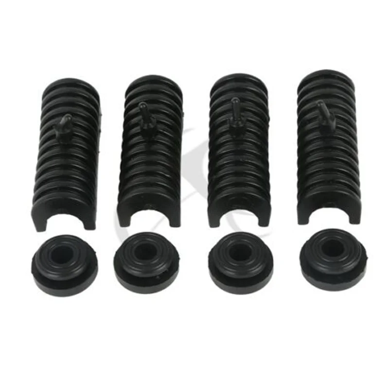 Мотоциклетные 4 резиновые прокладки опорная подушка для Harley Touring Road King Electra Street Glide