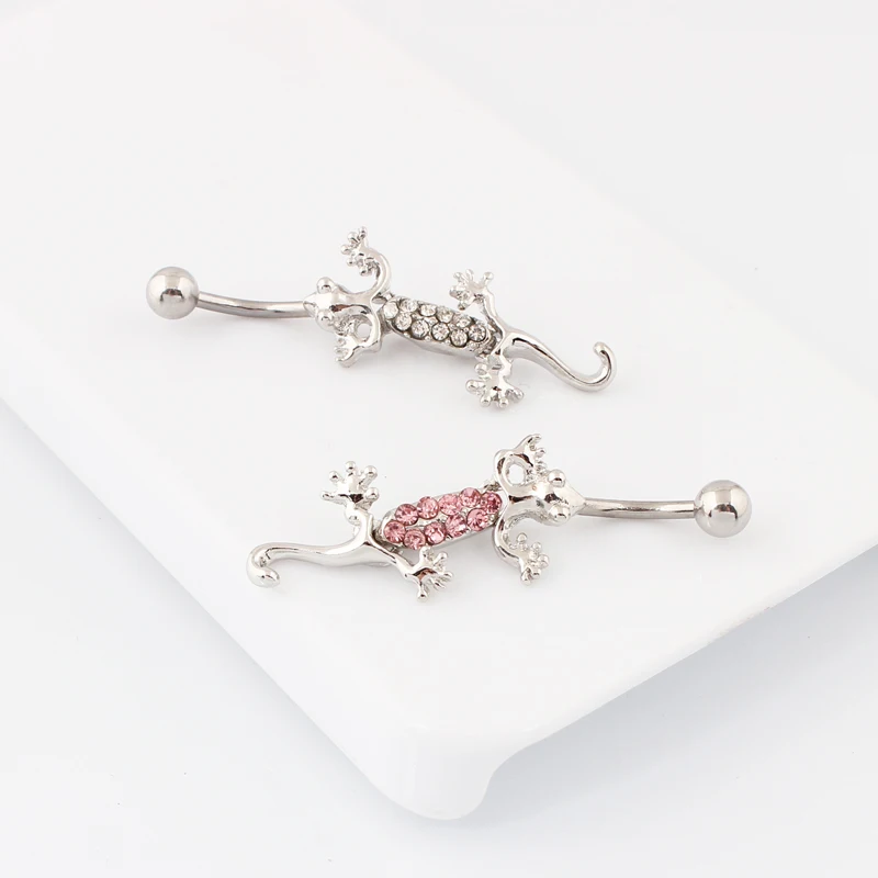 Кольца в пупок маленькие gecko пупка пирсинг тела ювелирные изделия оптом 14 г