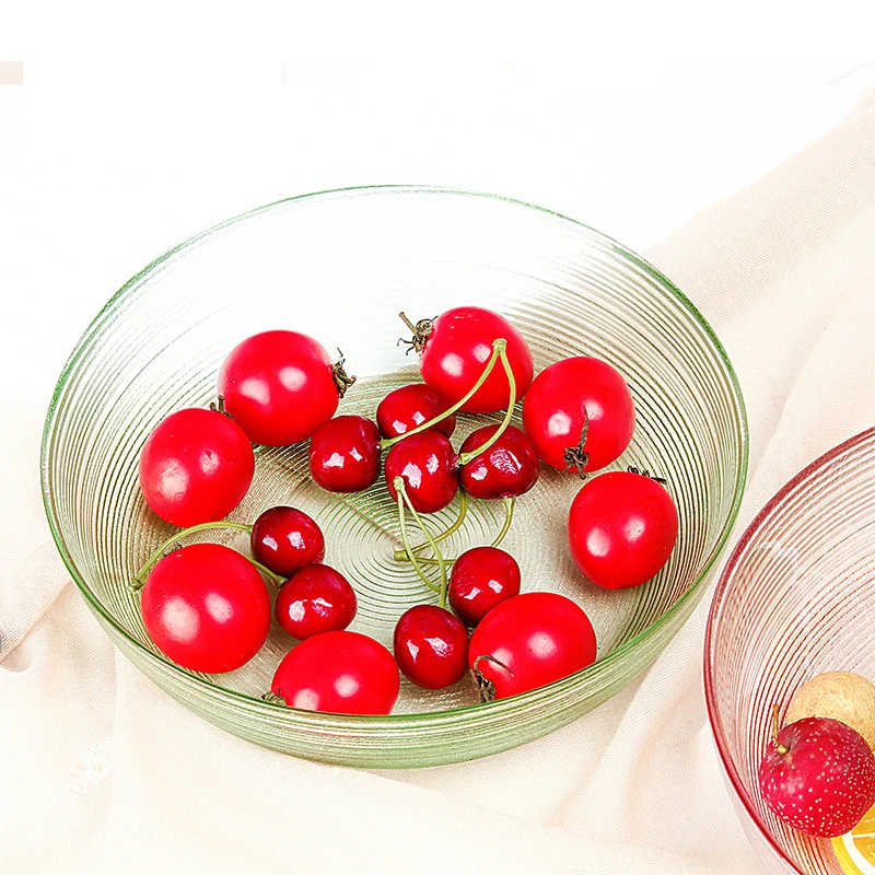Стеклянная миска для риса поднос еды Frutero блестящая полированная салата супа без