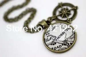 

10pcs Lord of the map jewelry necklace jewelry silver antique jewelry