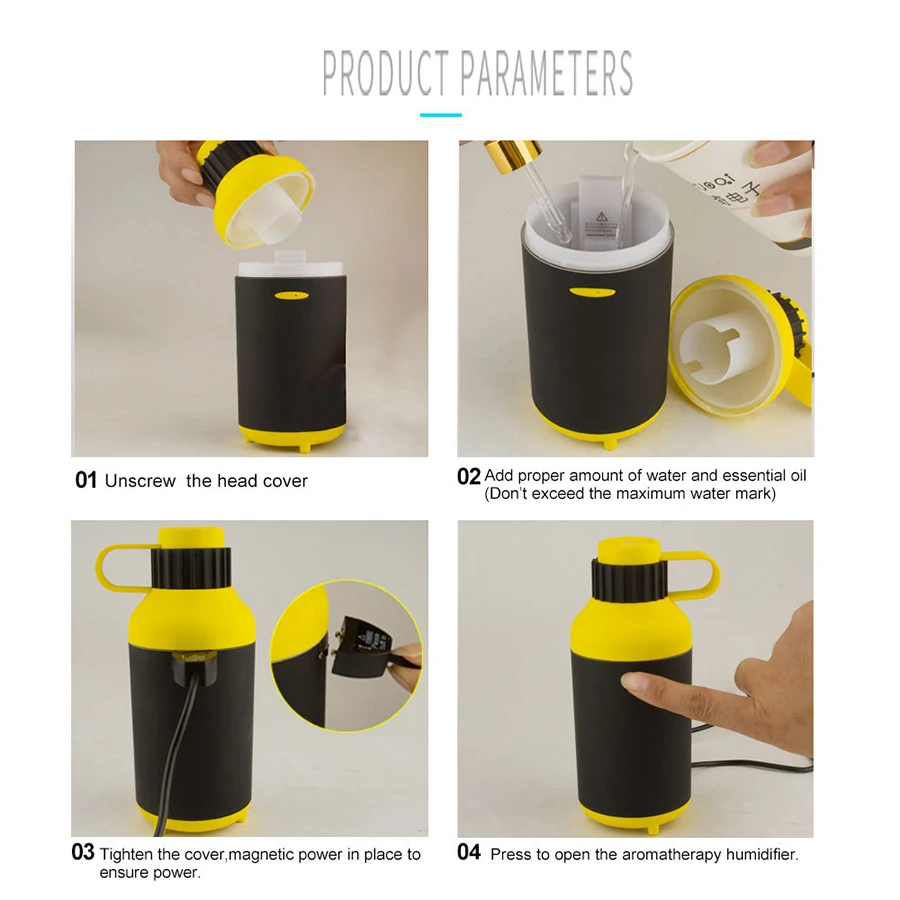 Portable Car Charger Essential Oil Diffuser For Aromatherapy Mist Maker Air Humidifier Cool Aroma Home Office | Бытовая техника