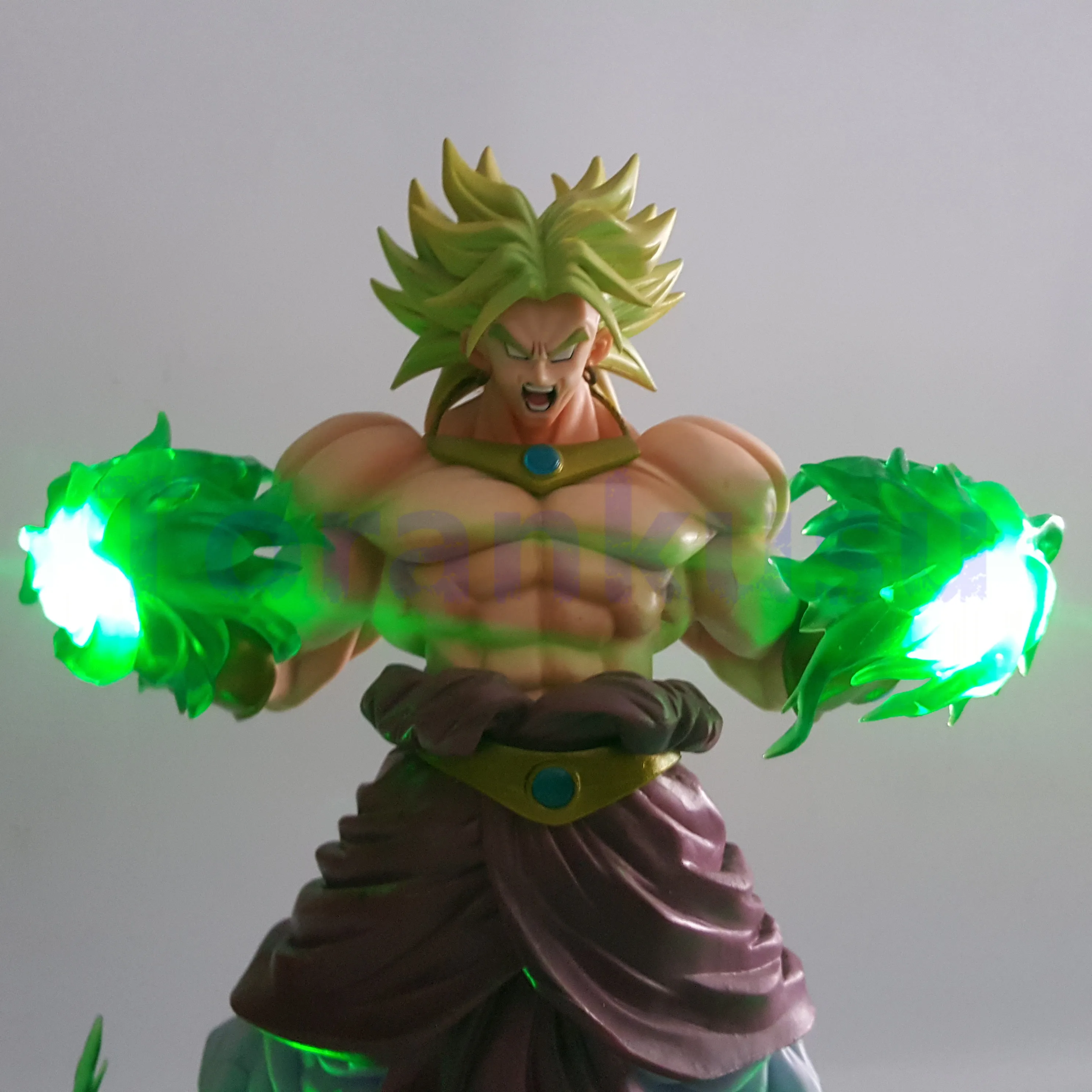 Dragon Ball Z Broly фигурку жарить зеленый Мощность DIY Led светильник набор супер сайян