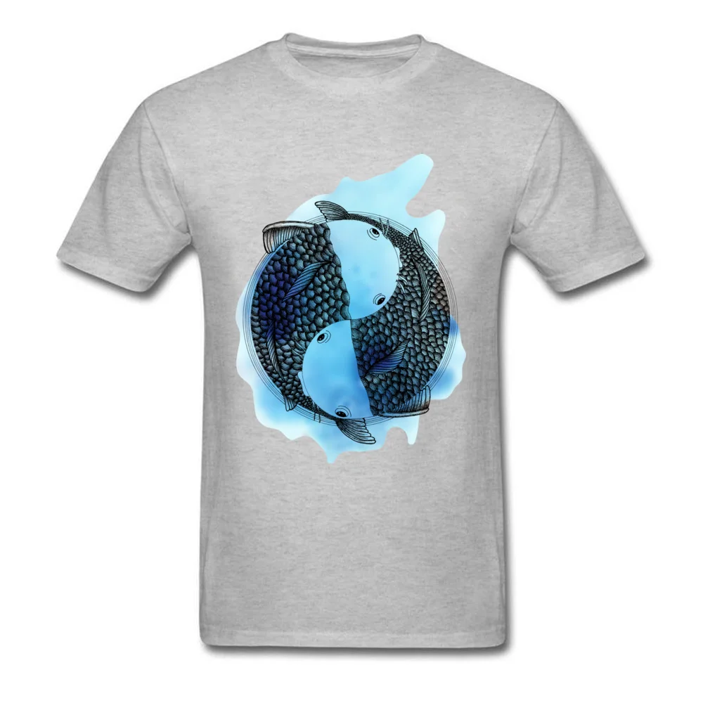 2018 уникальные рыбы зодиака Футболка мужская Инь Ян тату стиль футболка с