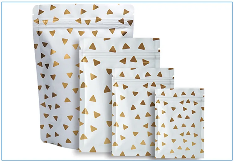 100pcs Color Printed Aluminum Foil Ziplock Bag Coffee Beans Fruit Powder Biscuit Packaging Heat Sealing Gift 4.7 | Дом и сад