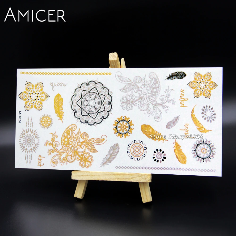 Новая Металлическая переводная Золотая Серебряная Мужская спрей для тела