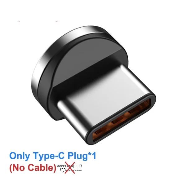 Only Type-c Plug ACCEZZ Магнитный кабель Micro usb type C для iPhone X XS MAX XR 8 Магнитная Зарядка для samsung S10 Быстрая зарядка телефонный кабель шнур 2 м - Цвет: Only Type-c Plug