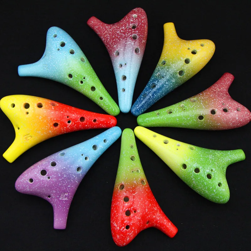 12 отверстий 16 цветов Ocarina Star Series круглая головка Alto C музыкальный инструмент для