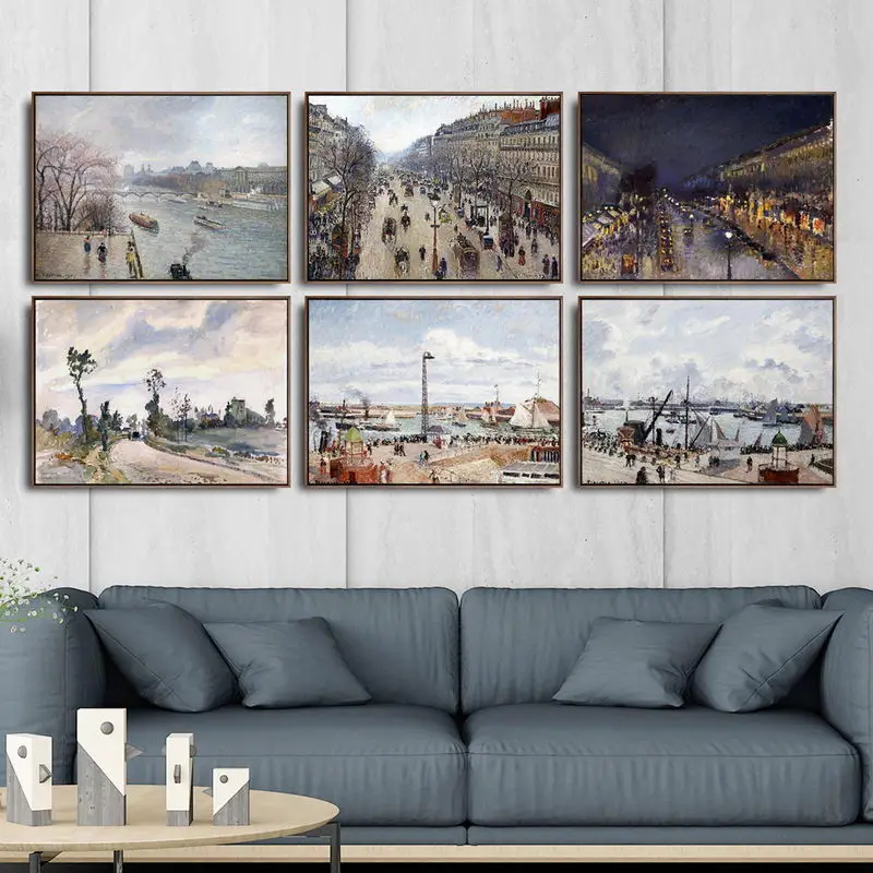 Home Decoration Art Wall Pictures for Living Room Poster Print Canvas Printings Paintingsn French Camille Pissarro 2 | Дом и сад