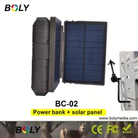 mobile power bank plus solar panel charger suit boly hunting trail cameras caza accessories 18650 batteries not included