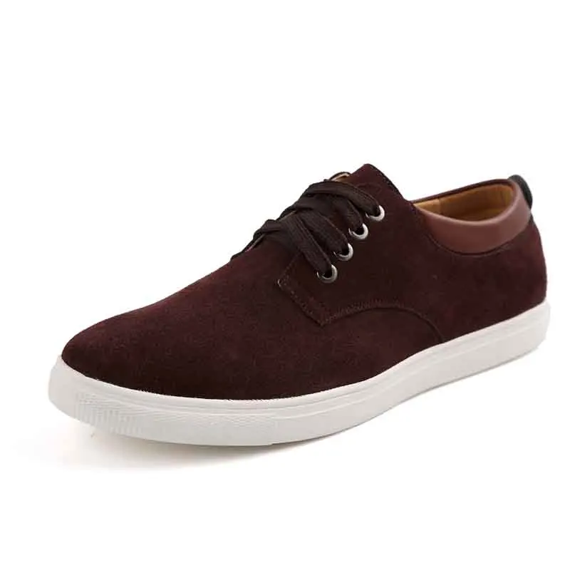 2020 Suede Men's Shoes All Season Fashion Plus Size Lace-Up Breathable Flock Daily Outdoors Casual Flats EU 38 - 49 | Обувь