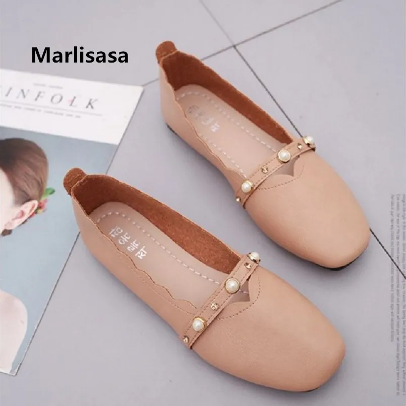 Marlisasa/женские модные коричневые удобные легкие туфли на плоской подошве Женская
