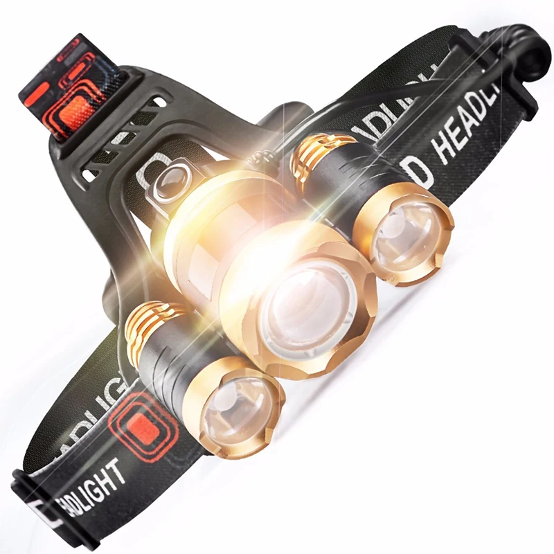 CREE 3pcs XM-L T6 led headlamp headlight 10000 lumens head lamp camp hike emergency light fishing outdoor equipment | Освещение