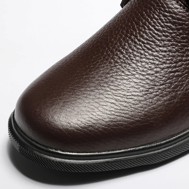 Size 37~47 Full Grain Leather Shoes Men Classic Simple Style Flats #2928 | Обувь