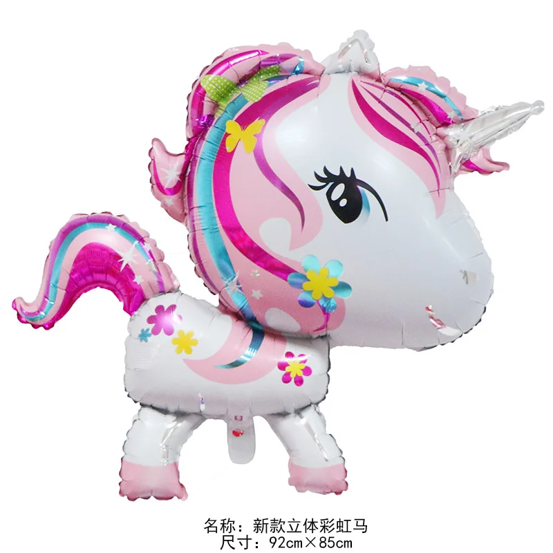 Omilut Baby Shower Unicorn Balloons Aluminium Foil Happy Birthday Party Decoration Supplies | Дом и сад