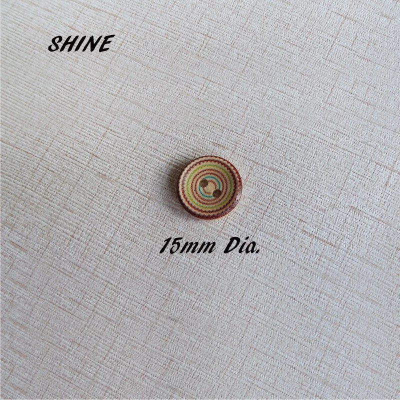 Блестящие деревянные пуговицы для шитья скрапбукинг круглые с двумя отверстиями