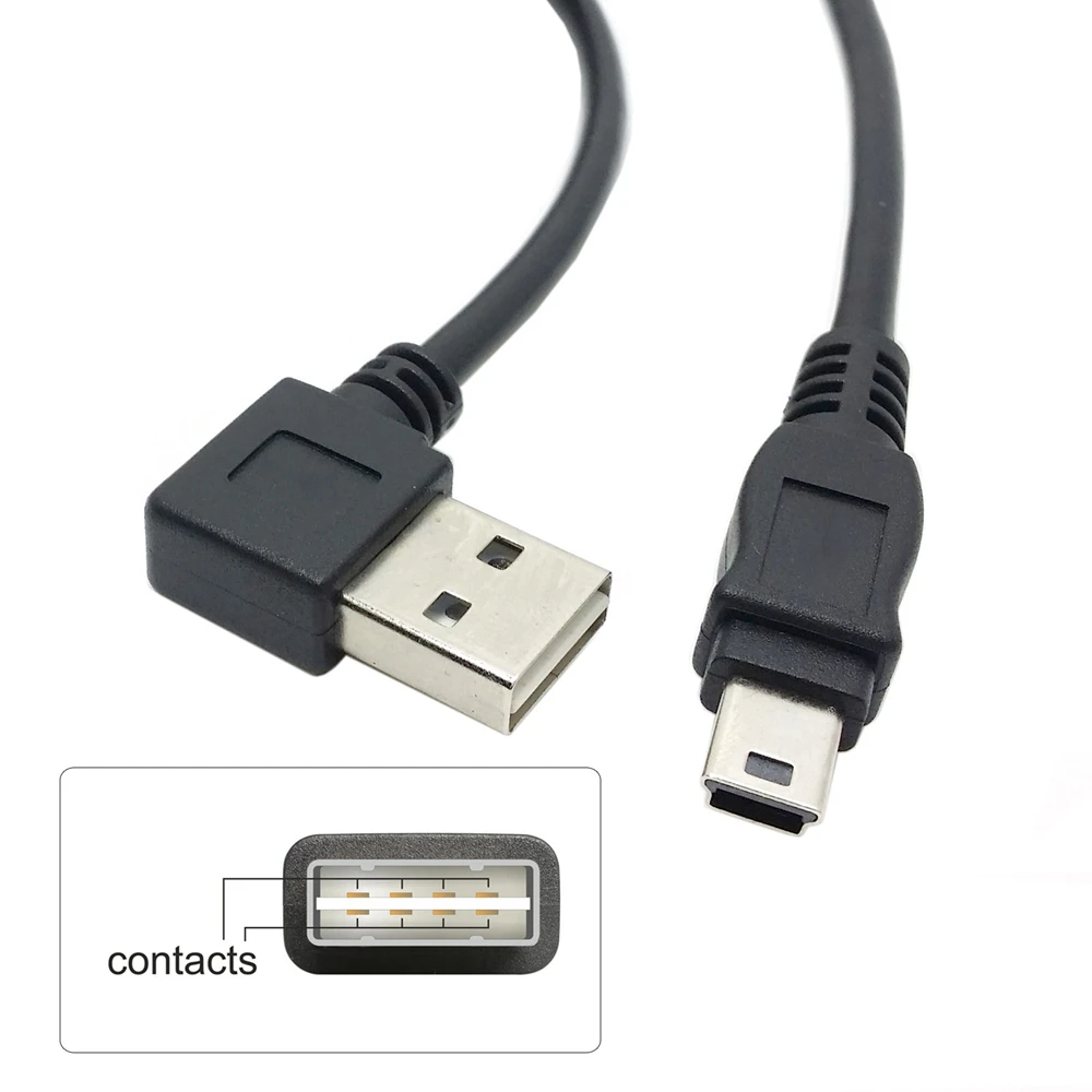 USB 2 0 папа мини 5Pin Мужской кабель Реверсивный дизайн вверх и вниз влево вправо