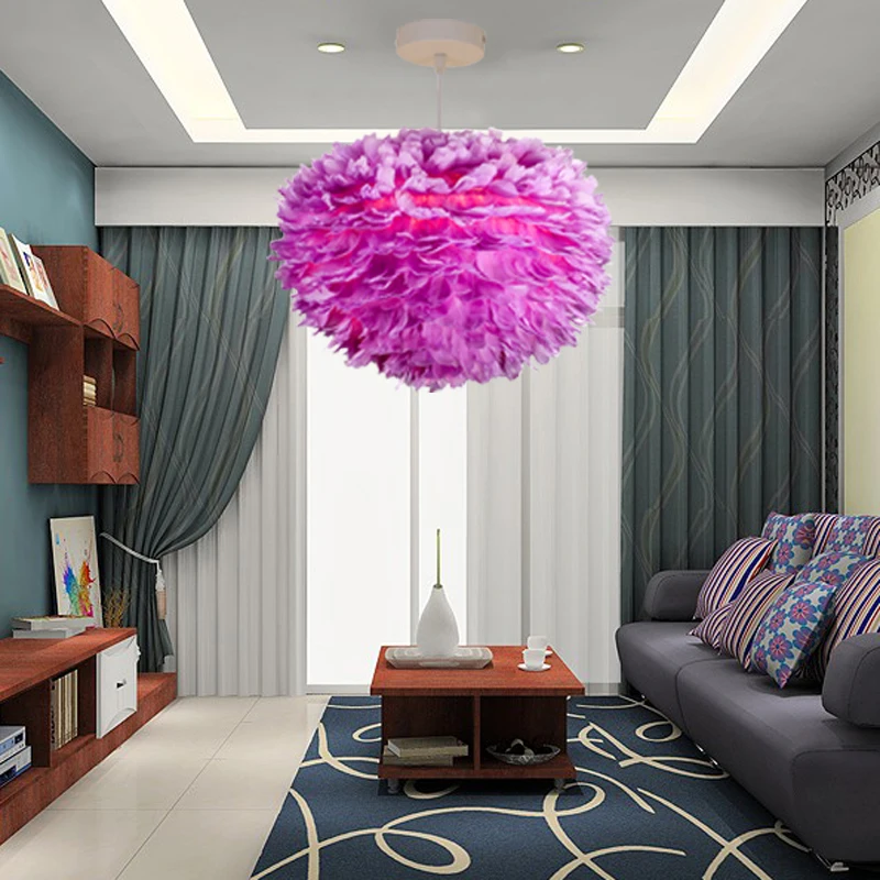 Новый модный Креативный дизайн LED перьевая художественная Люстра для спальни