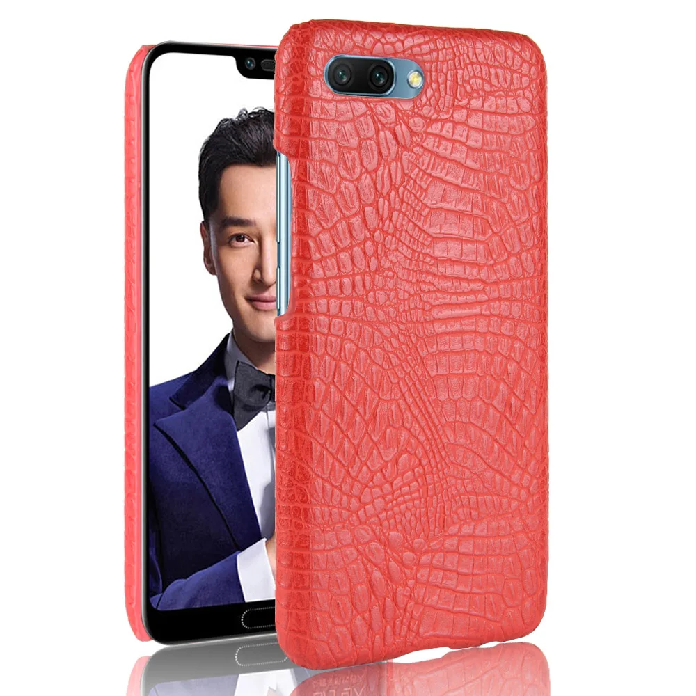 For Huawei Honor 10 Crocodile Veins Back Case COL-L29 COL-L01 COL-L02 COL-L29A Ultra Thin Cover COL-AL10 COL-AL00 Hard PC Shell | Мобильные