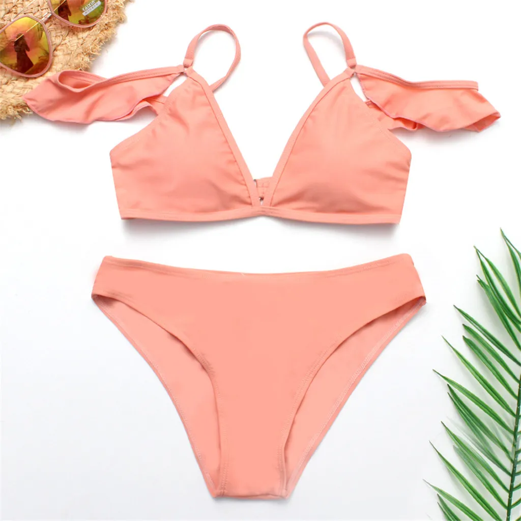 Женский бандо Бандаж Бикини Набор пуш ап бразильский купальник пляжная одежда