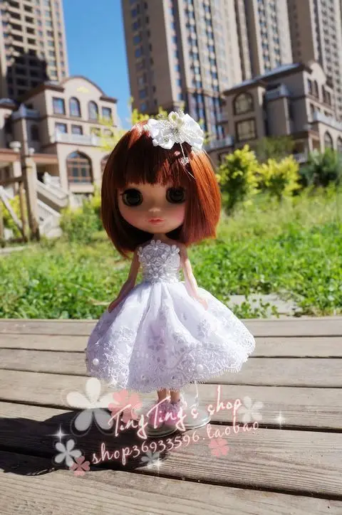Ручная работа 3 шт./компл. 1/6 blyth Кукольное платье аксессуары модное кружевное
