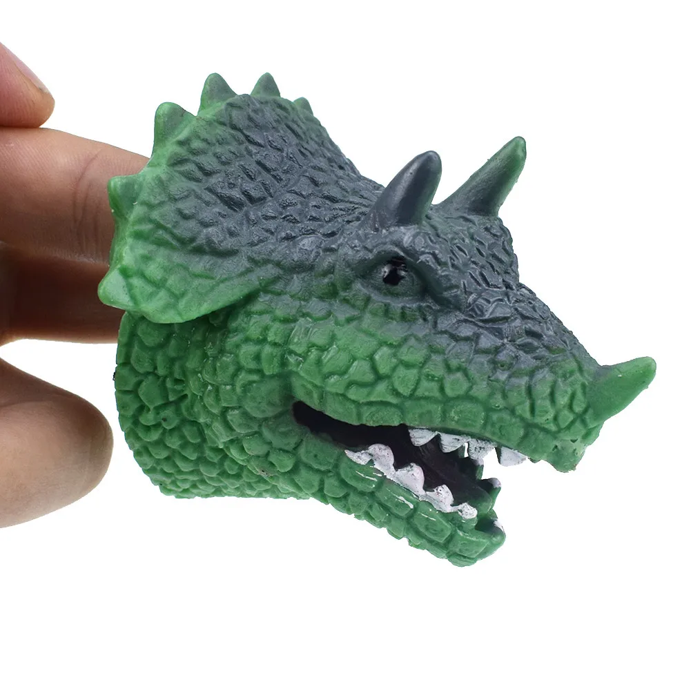 HIINST hand puppets Triceratops Hand Puppets Role Play Realistic Head Dinosaur Finger Glove Toys for kids MJ1119 | Игрушки и хобби
