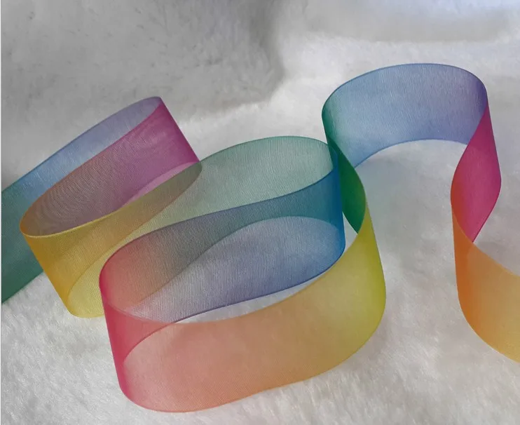 10 ярдов атласная лента семь цветов радужных ленты для свадебного украшения | Дом
