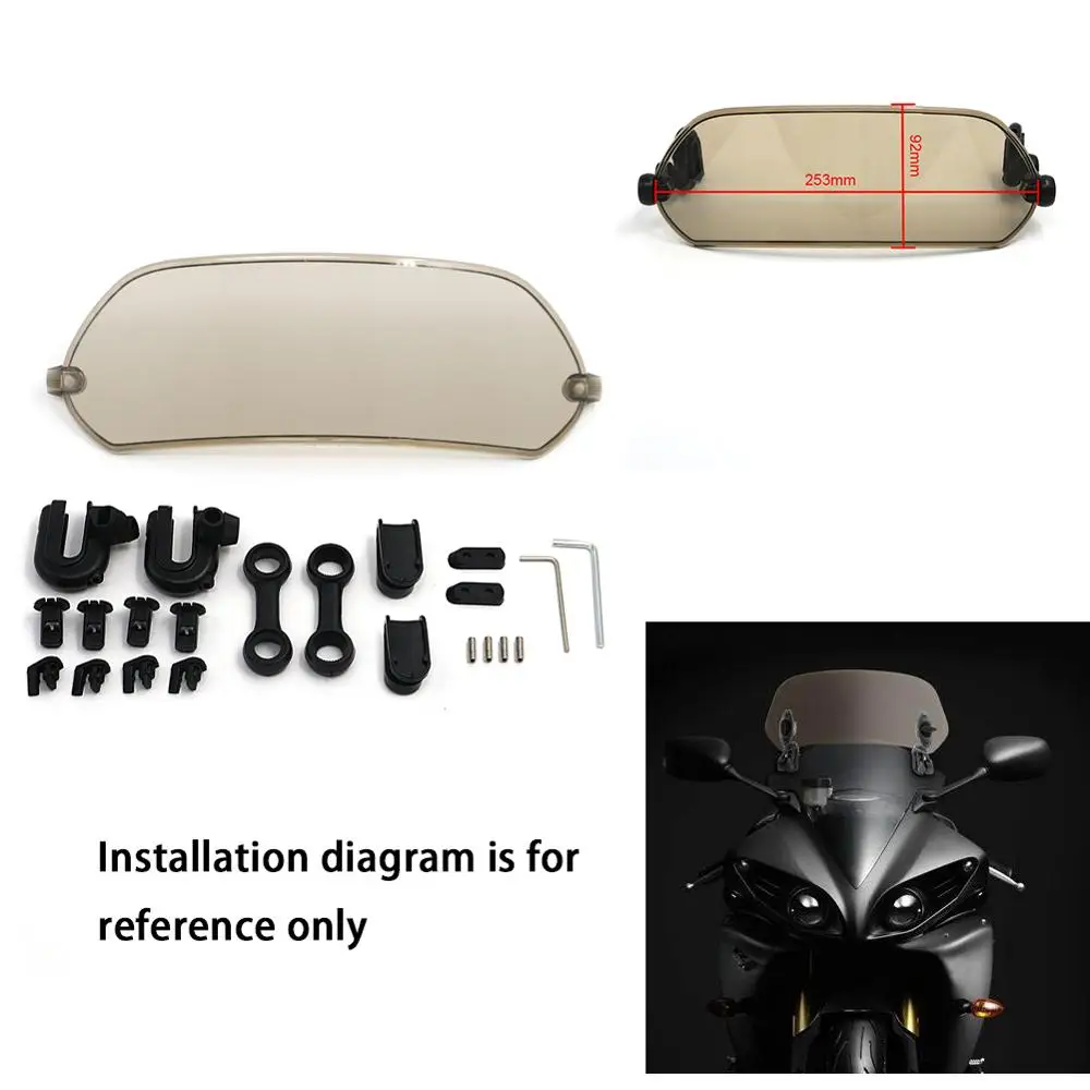 Универсальное ветровое стекло для BMW R1200gs f800gs f750gs suzuki gsr 600 kawasaki versys 650 honda vfr 800