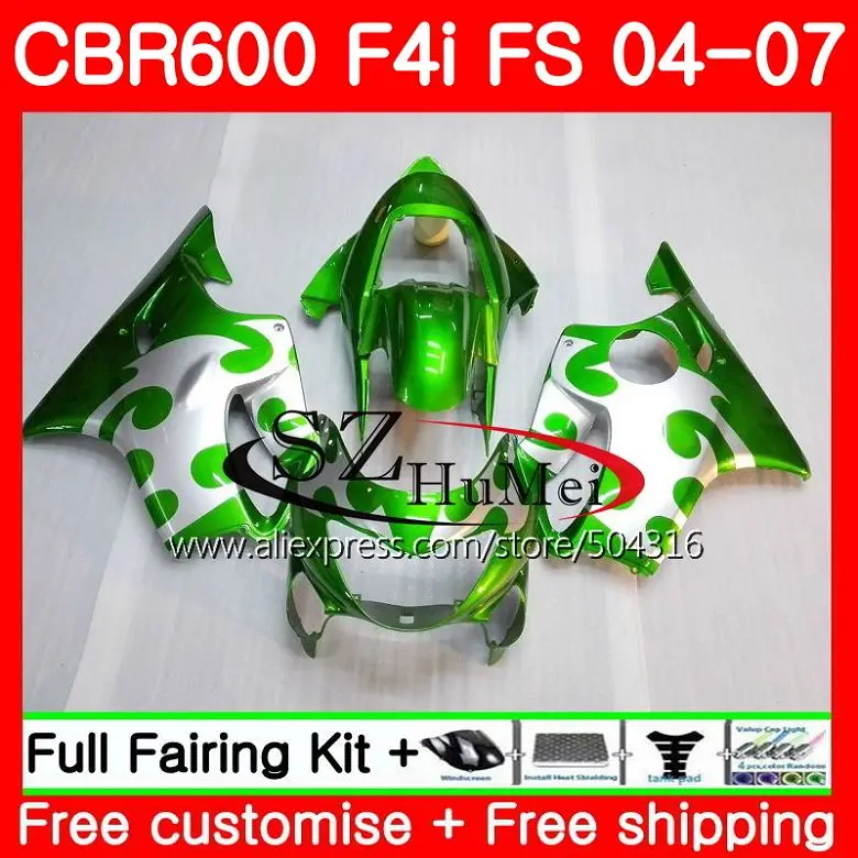 

Корпус обтекателя для HONDA CBR 600F4i CBR600 FS CBR 600 F4i New green 04 05 06 07 54SH12 CBR600F4i CBR600 F4i 2004 2005 2006 2007