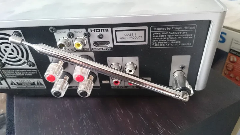 Пара F Тип коаксиальный Coax телескопическая FM антенна мужской интерфейс для Denon