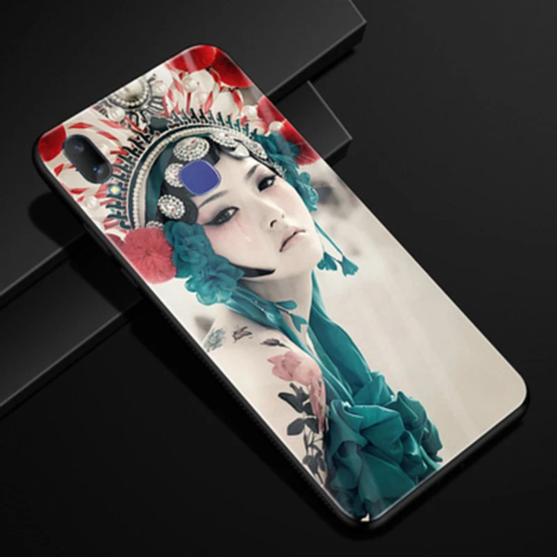 6 3 &quotдля vivo Z3 Z3i V11i чехол Lucky cat мультяшный из закаленного стекла для телефона Z i V11