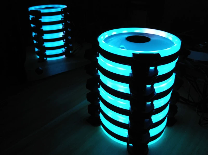 Горячий RGB Аврора охлаждающий вентилятор 120 мм 6Pin контроллер Светодиодная лента кольцо для компьютера кулер воды великолепный цвет регулируемый вентилятор радиатора