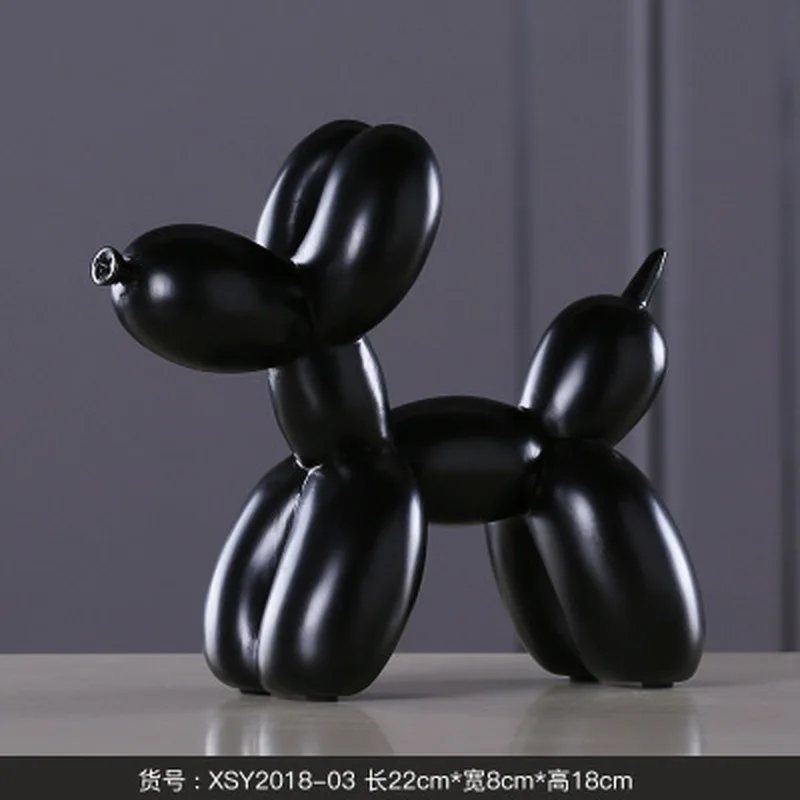 

1PC Ceramic Cartoon Simplicity Balloon Dog Resin Crafts Sculpture Modern Home Bedroom Living Room Decorations Statues Ornament
