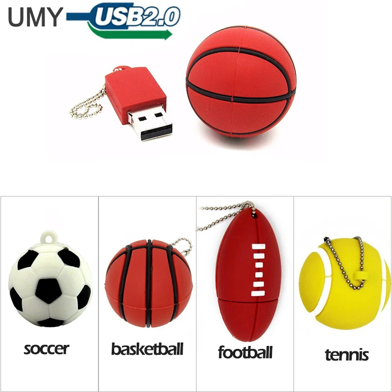 USB флэш накопитель мультфильм футбол/флэш футбол привод 4GGB 8 ГБ 16 32 64 Гб карта