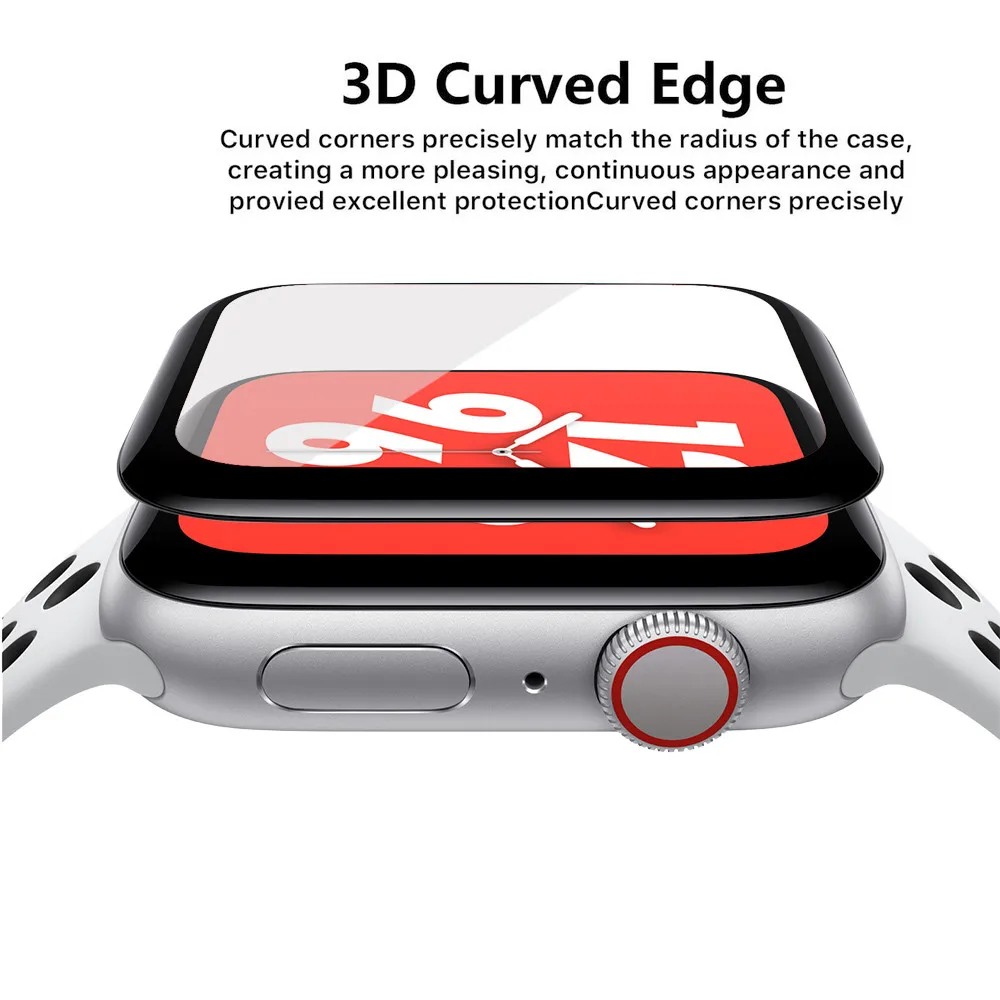 2 упаковки 3D изогнутые края полное покрытие Защитная пленка для iwatch Apple Watch серии 4