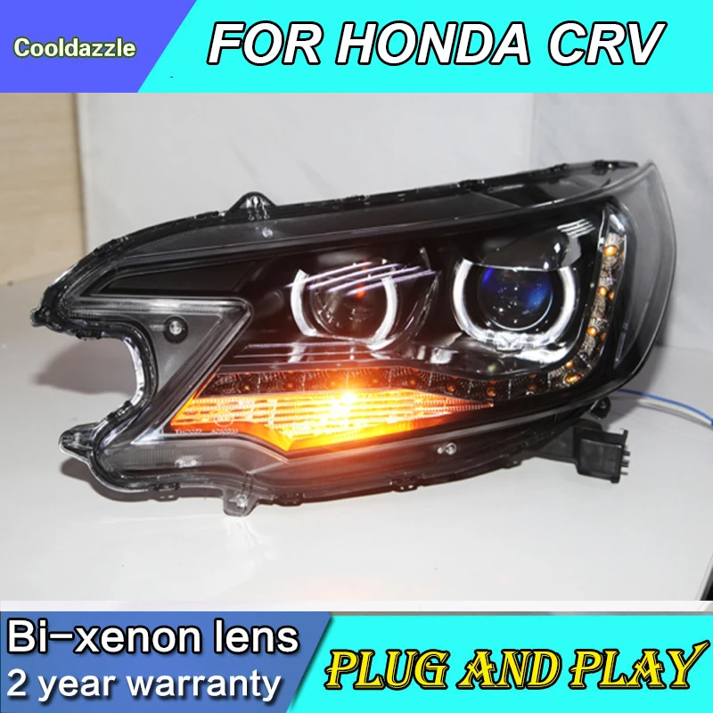 Стайлинг автомобиля для HONDA CRV CR V светодиодный ная передняя фара Angel Eyes фары 2012 2013