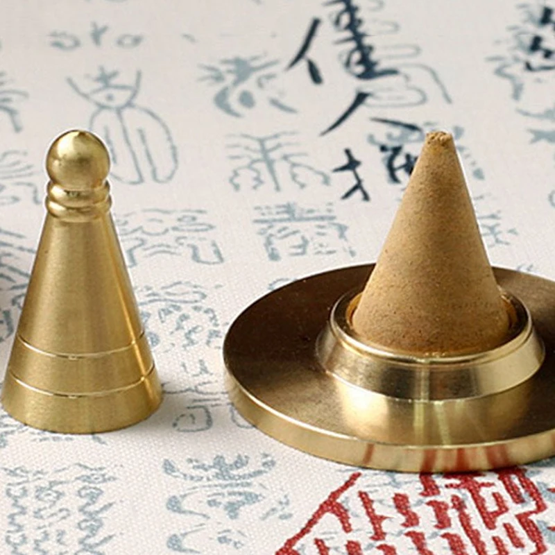 

Pure Copper Tower Incense Moulds Set Incense Cones Making Molds 1Pcs DIY Tower Incense Burner Tools Gifts Home Decoration Gold